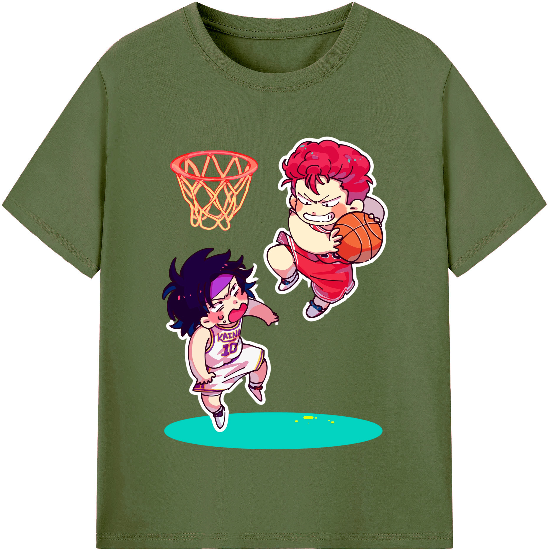 （画像用） SLAM DUNK／スラムダンク 綿100％半袖Tシャツ（フロントプリント）